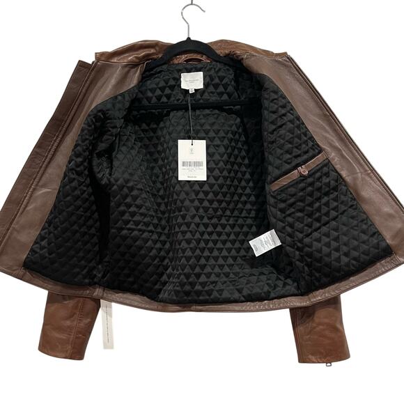 NEW NWT Reformation The Collection Aimee Leather Jacket - Picture 7 of 14